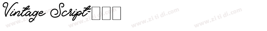 Vintage Script字体转换 Vintage Script字体转换